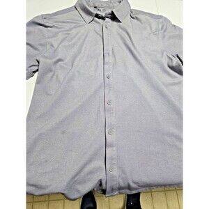 VRST Mens Golf Button Down Shirt Large Bluish Grey